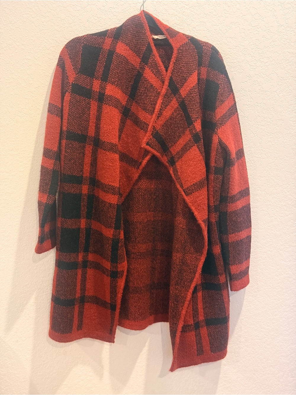 Soft Surroundings Red and Black Knit Sweater